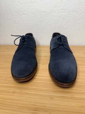 Allen Edmonds Nomad Buck Navy Blue Suede Oxford Shoes Men's Size 9.5 B